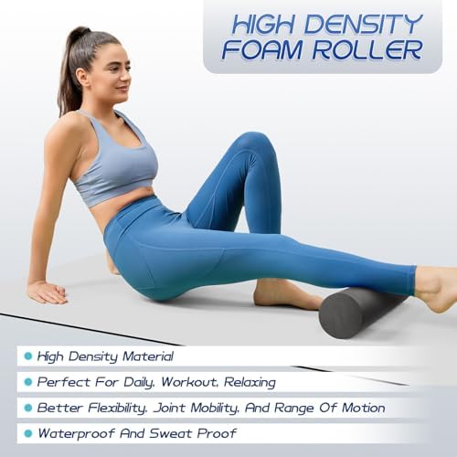 Krightlink 2-in-1 18" Foam Roller Set for Deep Muscle Massage