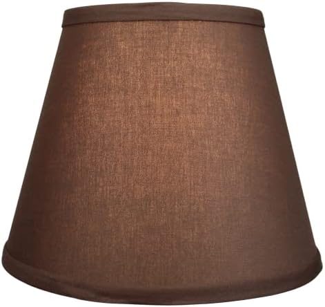 FenchelShades.com Lampshade 6" Top Diameter x 10" Bottom Diameter x 8" Slant Height 6x10x8" with Spider Attachment Diameter 0.4 Inch for Lamps with a Harp (Coffee)
