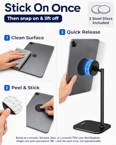 COOPER TabStand Magnetic iPad Stand for Desk, Tablet & iPad Holder Stand