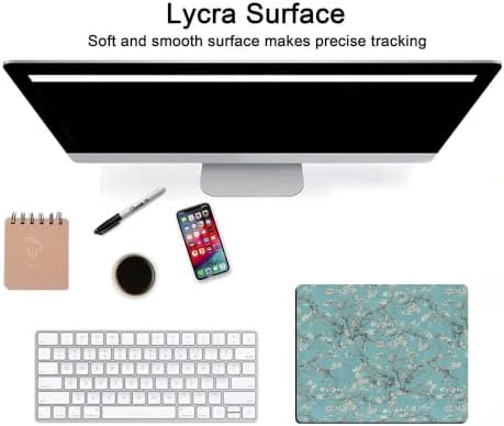 Natural Landscape with Fresh Green Leaves, Square Waterproof and Non-Slip Rubber-Based Mouse Pad Suitable for Office Laptops.