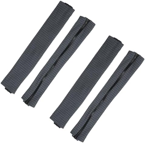 PATIKIL 22x4.3 in Office Chair Armrest Covers, 2 Pair Office Chair Arm Covers Long Computer Chairs Arm Rest Cover with Zipper Removable Rest Slipcover Hand Rest Protector, Dark Gray