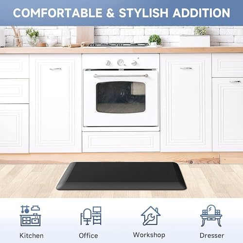 4/5 Inch Thick Kitchen Mats for Floor, StepRite Kitchen Rug for Standing