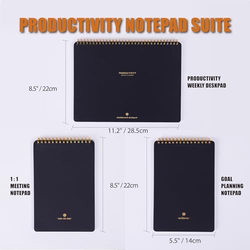 ZERONE CENTRE Ultimate Productivity Notepad Suite - Set of 3 Notebooks