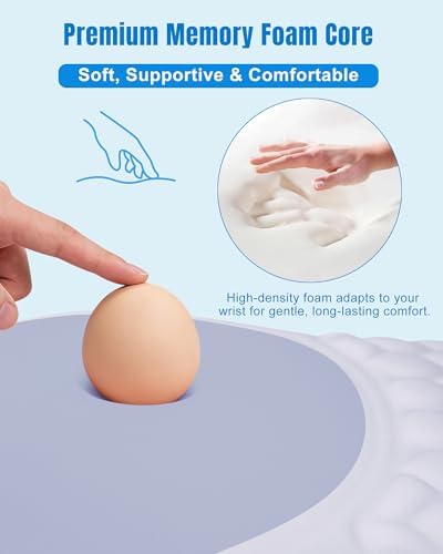 Ergonomic Mouse Pad with Sloped Memory Foam Wrist Rest