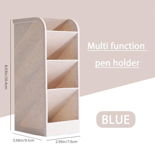 Office School Pen Holder, Cosmetic Brush Holder, Durable, Sturdy School, Desk Supplies, (Beige)
