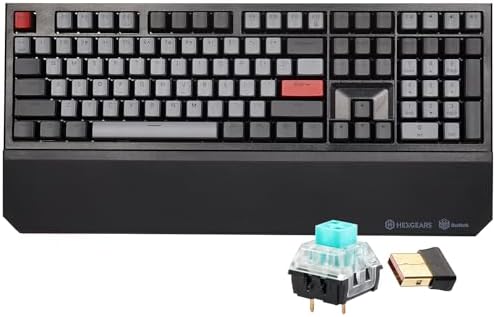 Hexgears X5 Wireless Mechanical Keyboard Full Size 108 Keys- Dark Knight