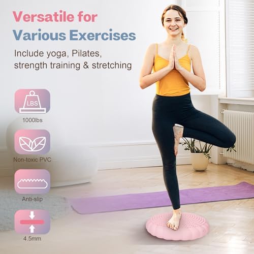 kisnbld Wobble Cushion, Balance Disc with Pump, Core & Posture Training