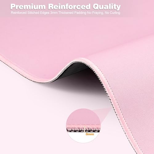Pink Desk Mat,Large Gaming Mouse Pad 27.5x11.8In(70x30 Pink)