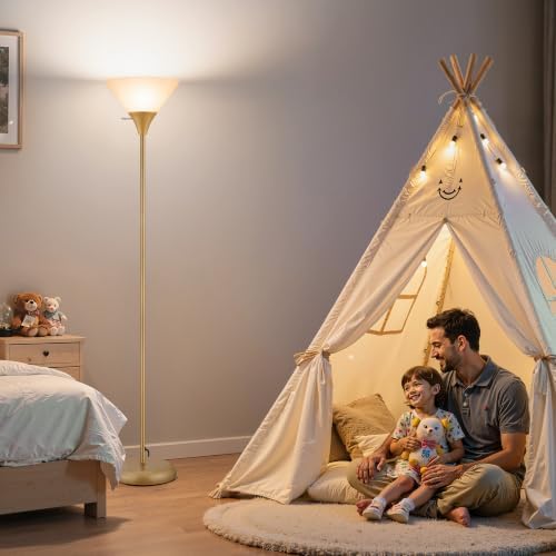 Coucrek Floor Lamp for Living Room, Torchiere Standing Light