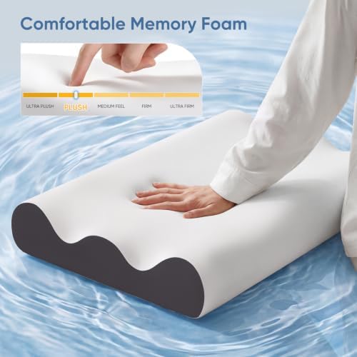 NEWBULIG Neck Support with Contour Memory Foam Cervical Pillow