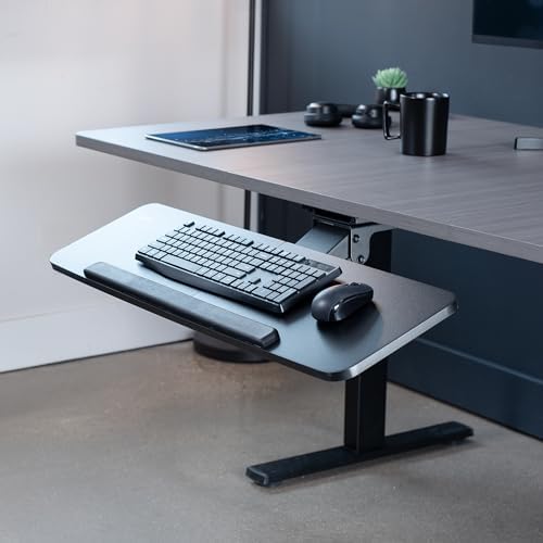 VIVO Black Under Desk 34 x 10 in Adjustable Keyboard Tray, MOUNT-KB36B