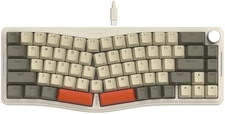 ATTACK SHARK AKS068 Wired Mechanical Gaming Keyboard 65% Alice Layout-Gray