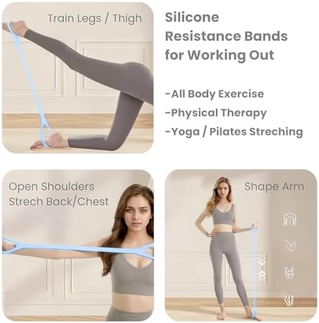 Resistance Bands for Working Out 6 Pack Resistance Bands for Arms,Elastic Pilates Flexbands for Physical Therapy Yoga, Stretch Exercice Loop Bands for Booty Legs
