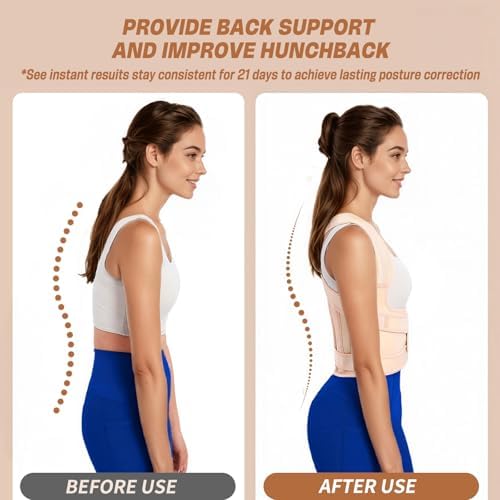 Back Brace & Posture Corrector for Women, Adjustable Back Support