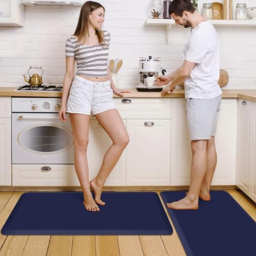 HappyTrends 2 PCS Kitchen Mat Cushioned Anti-Fatigue Floor Mat,