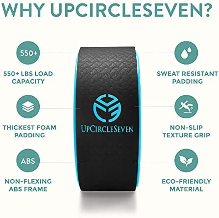 UpCircleSeven Yoga Wheel Set - Strongest & Most Comfortable Yoga Prop Wheel, 3 Pack for Back Pain and Stretching (12, 10, 6 inch)