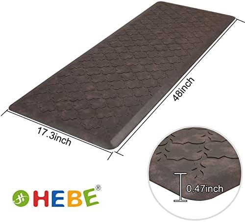 HEBE Anti Fatigue Kitchen Mats for Floor 17.3"x48", Cushioned Standing Mat
