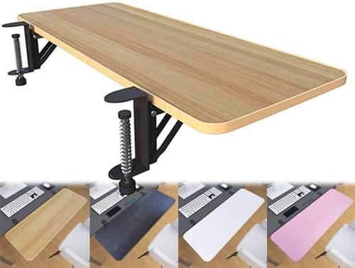 Comfort Desk Extender Armrest Shelf Modified Keyboard Tray Length 52 60 68 75cm - Ergonomics 90° Foldable Space Saving - Support Elbow Arm - Keyboard and Mouses Platforms