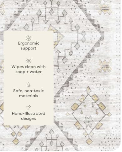 House of Noa Nama Standing Mat – Anti-Fatigue Cushioned Kitchen Mats for Floor | Ergonomic Bounce-Back Foam Kitchen Mats | Anti-Fatigue Mats for Kitchen & Standing | Ula Cashew | 22" x 36"