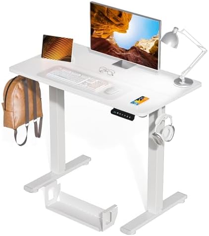 Kingant Standing Desk, 35x20 Inch Electric Height Adjustable Computer Desk