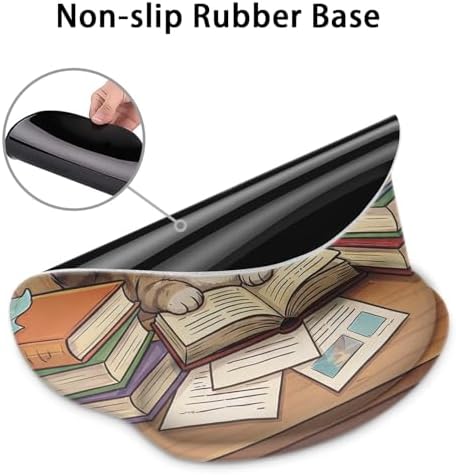 Britimes Ergonomic Mouse Pad with Wrist Support, Reading Cat