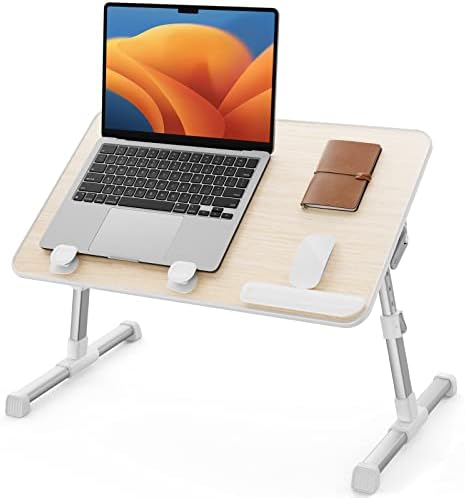 SAIJI Laptop Bed Tray Table, Adjustable Standing Desk Lap Desk