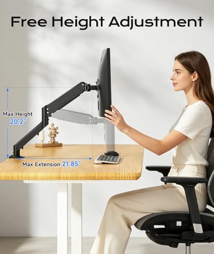 Pholiten Adjustable Single Monitor Mount for 17-35" Screens, Up to 24lb