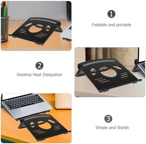 KESYOO Portable Desktop Laptop Stand with Ventilation, Foldable ABS
