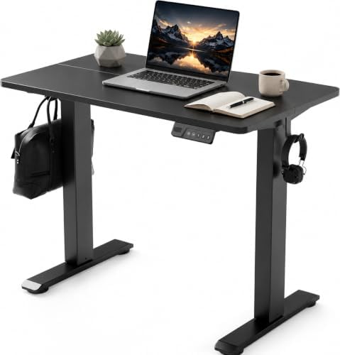Claiks 35 x 20 Inch Black Electric Standing Desk