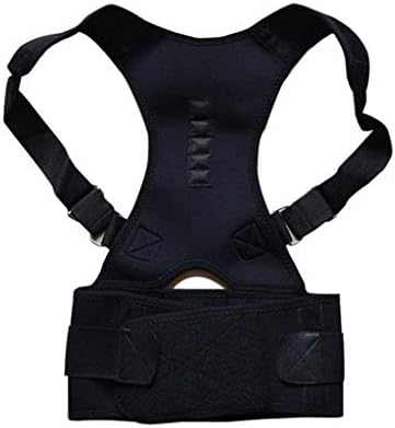 New Male Female Adjustable Magnetic Posture Corrector Corset Back Brace Belt Lumbar Support Straight de espalda(D,Large-XL)