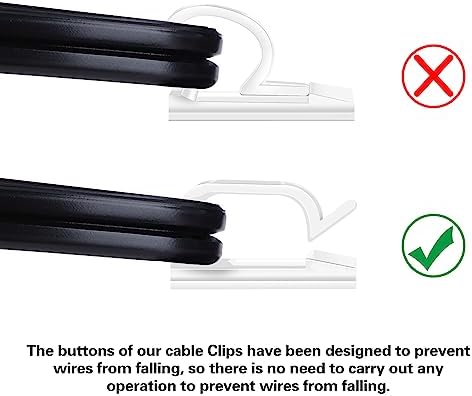 XHF 120PCS 5/8” Clear Adhesive Cable Wire Wall Light Clips, Cord Holder