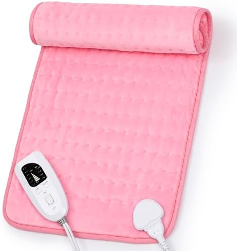 Heating Pad,Electric Heating Pads,Heating Pad for Back,Pink,24x12 Inch