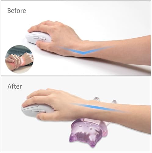Ergonomic Gel Mouse Wrist Rest – Clear Cute Cat Mouse Wrist Rest