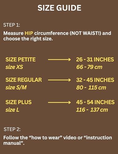 Vriksasana Posture Sacroiliac Hip Belt for Women and Men That Alleviates Sciatic, Pelvic, Lower Back, Leg and Sacral Nerve Pain Caused by Si Joint Dysfunction| Trochanter Brace EXTRA SMALL (Petite, Black)