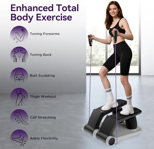 Air Stepper Machine with Resistance Bands