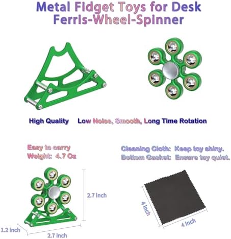 Desk Toys for Fidget Ferris-Wheel-Spinner: 4mins Kinetic-Spinning Cool-Gadgets, Cool-Stuff Thing Toy for Office School Home Man Women Christmas, Stress-Relief Game Gifts for Adult Teen Children Kid