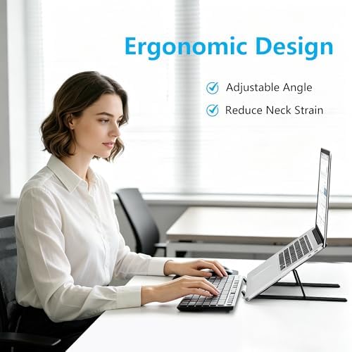 Laptop Stand for Desk, Adjustable Laptop Riser, Silver