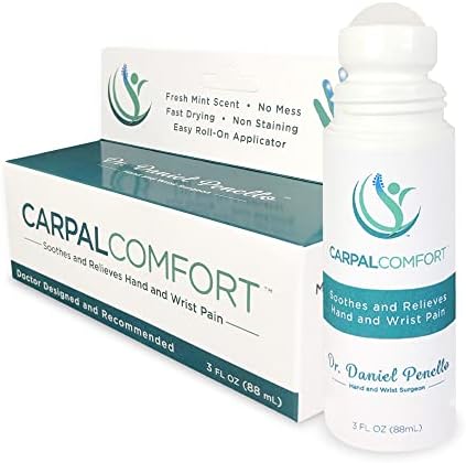 Carpal Tunnel Roll On for Wrist Pain and Hand Pain, 3 Fl Oz/88 mL
