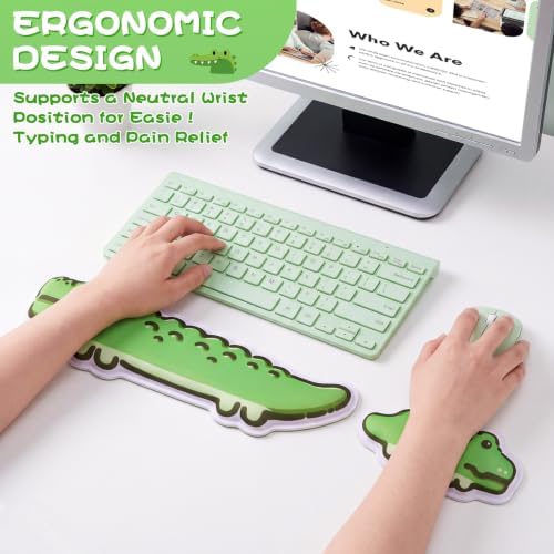 Keyboard Wrist Rest and Mouse Pad Set, Wrist Rest for Keyboard and Mouse