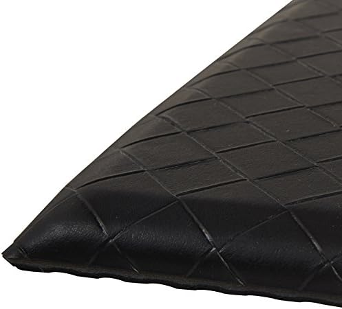 Amazon Basics Anti-Fatigue Standing Mat, Non-Slip, Cushioned Comfort Mat for Home, Office and Kitchen, 20" x 36" x 0.6", Black, 1-Pack