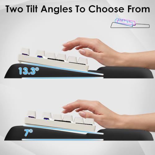 3-in-1 Ergonomic Keyboard Stand & Mouse Pad Set with Wrist Rest, Black