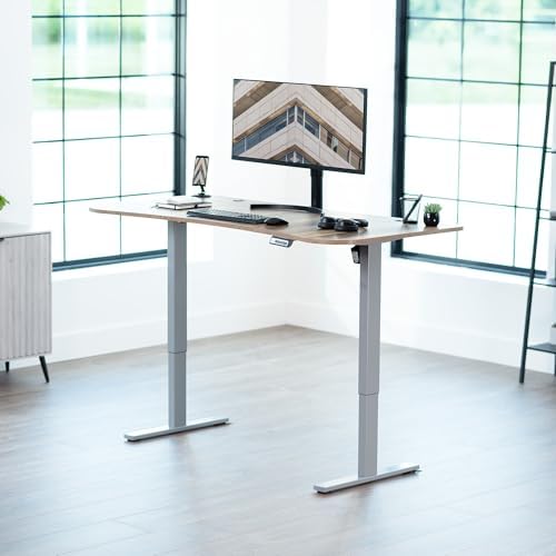VIVO Reclaimed Wood 63 x 32 in Standing Desk, DESK-KIT-1G1P
