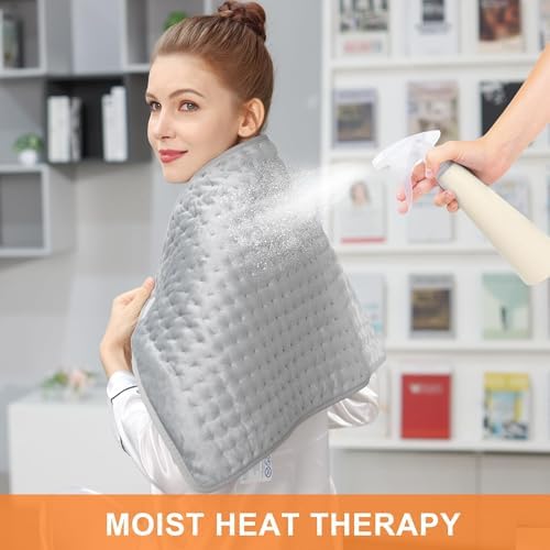 Heating Pad,Electric Heating Pads,Heating Pad for Back,Gray,40x20 Inch
