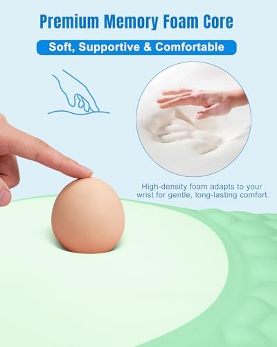 Ergonomic Mouse Pad with Sloped Memory Foam Wrist Rest