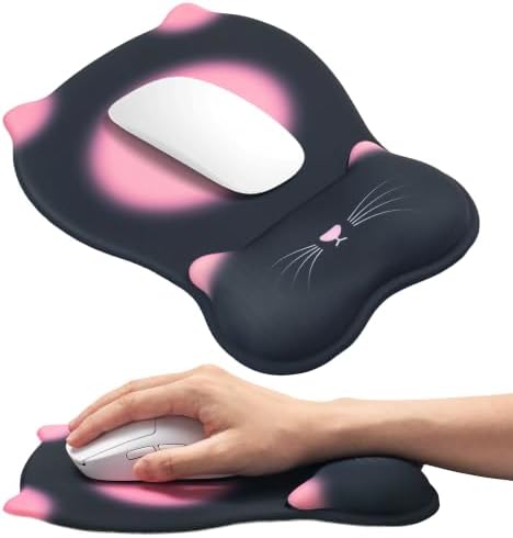 Ergonomic Mouse Pad with Wrist Rest,Cute Memory Foam Mousepad Wrist Cushion