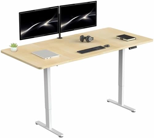 VIVO Light Wood 71 x 36 in Standing Desk, DESK-KIT-E2W7C-36