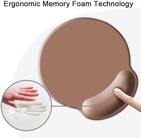 DOOKE ErgoComfort Wrist Rest Mouse Pad-Ergonomic Office Mousepad with Wrist Support-Non-Slip, Design Desk Accessories Mat for Home&Game Decor Mocha Mousse