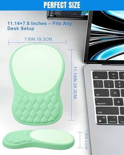 Ergonomic Mouse Pad with Sloped Memory Foam Wrist Rest