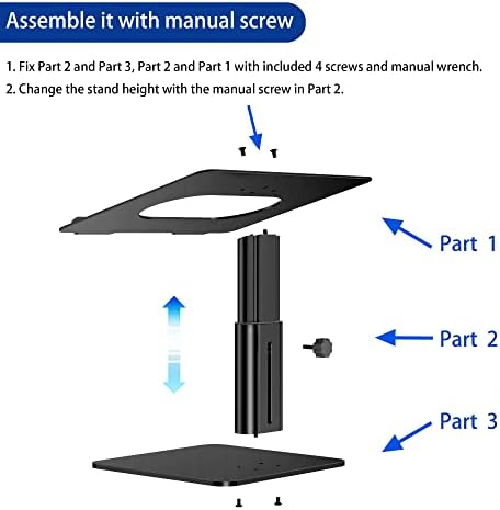 BESIGN LSX6N Laptop Stand, Ergonomic Adjustable Notebook Riser, Computer Holder, Laptop Mount Compatible with 10-15.6" Laptops, Black