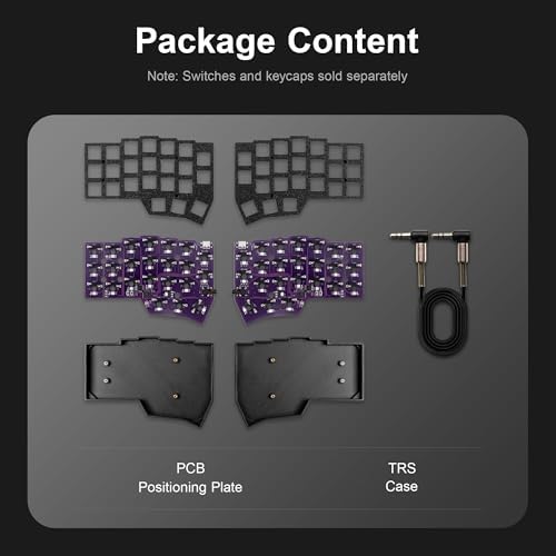 YIVU Corne V4 Split Ergonomic Mechanical Keyboard DIY Barebone Kit, Wired